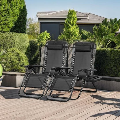 Feel Weightless Comfort Anywhere – Set of 2 Zero Gravity Lounge Chairs