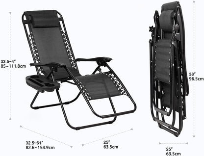 Feel Weightless Comfort Anywhere – Set of 2 Zero Gravity Lounge Chairs