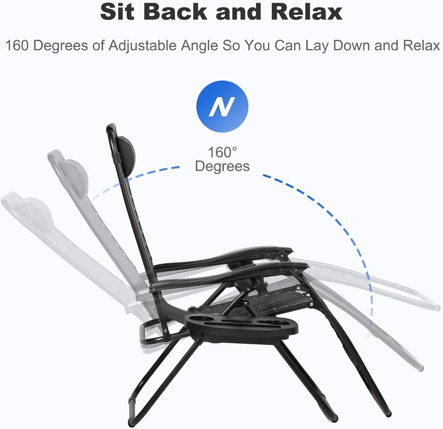 Feel Weightless Comfort Anywhere – Set of 2 Zero Gravity Lounge Chairs