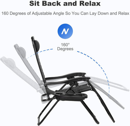 Feel Weightless Comfort Anywhere – Set of 2 Zero Gravity Lounge Chairs